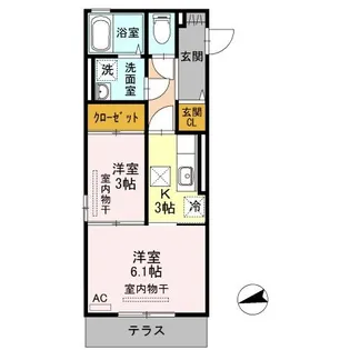 サンシャトー【1階】の間取り