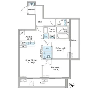 神奈川県横浜市神奈川区西寺尾2【マンション】の間取り