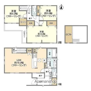埼玉県北葛飾郡松伏町大字松伏【一戸建】の間取り
