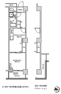 トリニティー芝浦【7階】の間取り
