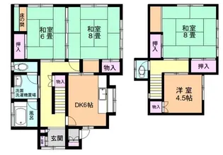 神奈川県横浜市泉区中田東3【一戸建】の間取り