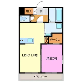 クレール奏KOMATSU【3階】の間取り