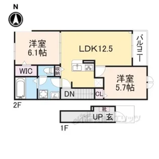 エヴァグリーンヴィラ2【2階】の間取り