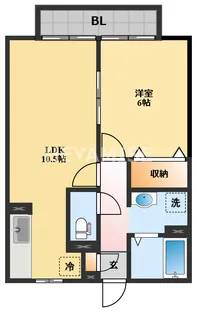 リベリュール富の原III棟【1階】の間取り
