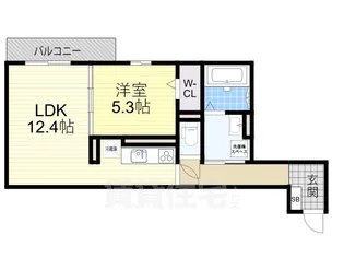メゾンシュシュ A棟【2階】の間取り