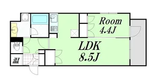 天満橋ケルスコート【4階】の間取り