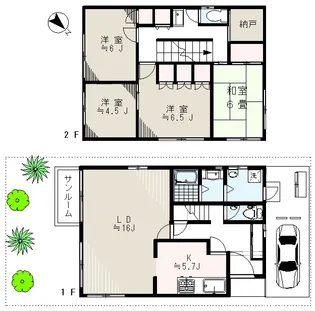 東京都中野区上鷺宮5【一戸建】の間取り