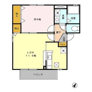 C.F HEIGHTS J【1階】の間取り