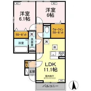 ガーネット I【1階】の間取り