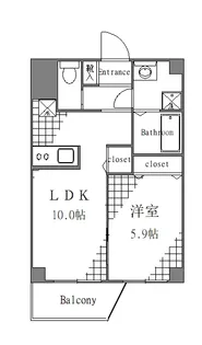 1LDKの間取り画像