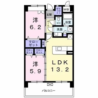 パラダイム東光【4階】の間取り