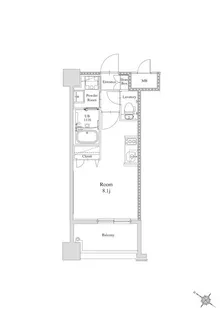 エンクレスト天神南PURE【10階】の間取り