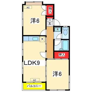 コーポミモザ【1階】の間取り