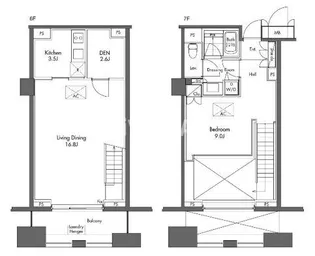 東京都港区東新橋2【マンション】の間取り