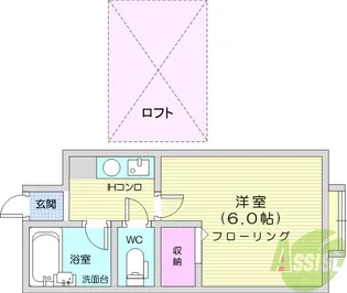 ベルシティ木ノ下【2階】の間取り