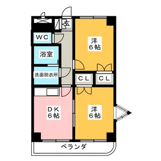 プランドール金城【3階】の間取り