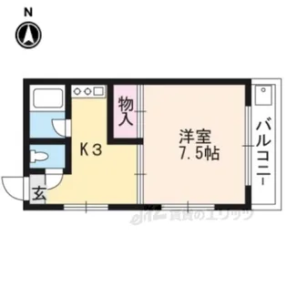 メルシーメゾネット鞍馬口【3階】の間取り