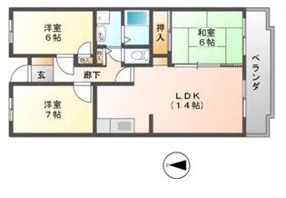 パークレジデンス【4階】の間取り