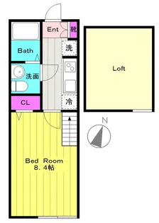 アザーレ・ナッジ読売ランド前【1階】の間取り