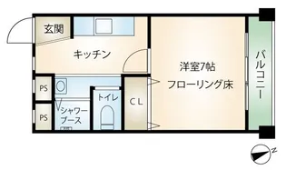 熱海第一ビラ【10階】の間取り