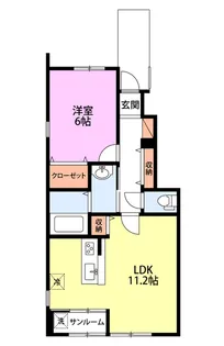 ボンモマン千鳥ヶ丘【1階】の間取り