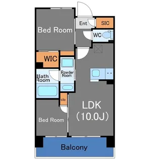 ブランシエスタ新丸子リバーフロント【10階】の間取り