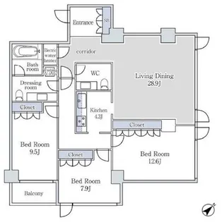 クエストコート原宿【3階】の間取り