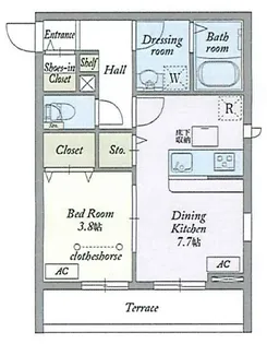 My Style vintage 扇【1階】の間取り