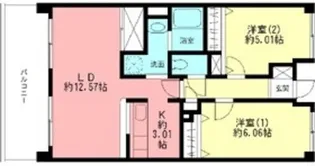 クレストみなみ台【3階】の間取り