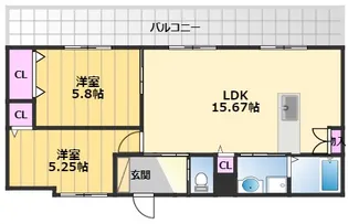 Feliz馬瀬【1階】の間取り