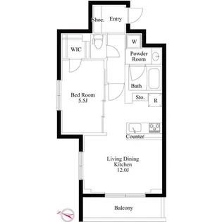 ラ・ペルラ柿の木坂【2階】の間取り