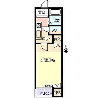 アメニティキャッスルI【2階】の間取り