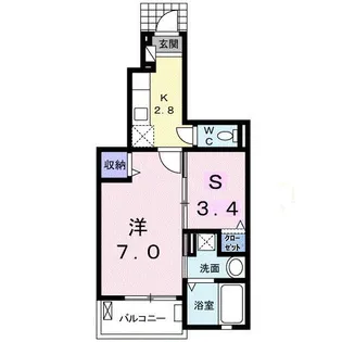 カーサ・セレーノ II【1階】の間取り