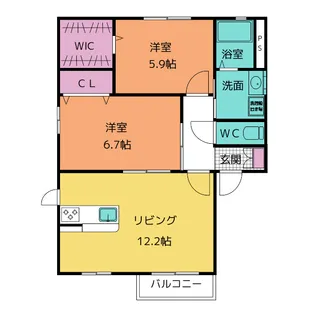 カンファトリー C【2階】の間取り