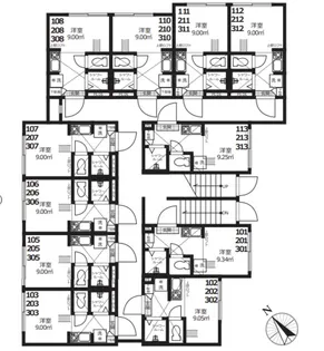 Nano上落合 103【3階】の間取り