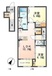 リバティコートH&M V【2階】の間取り