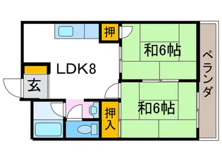 ヴィラージュ岩倉【2階】の間取り