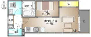 岡山県岡山市北区高柳東町【アパート】の間取り