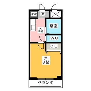 ドルフ亀島II【5階】の間取り