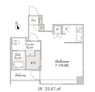 BluRock銀座イースト【9階】の間取り
