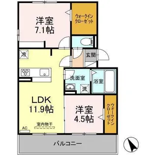 パークサイドANO【2階】の間取り