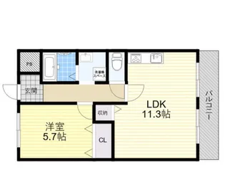 コンフィデンス西本町【11階】の間取り