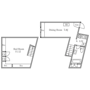 カスタリア恵比寿【1階】の間取り