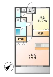 グランチェスタII【1階】の間取り