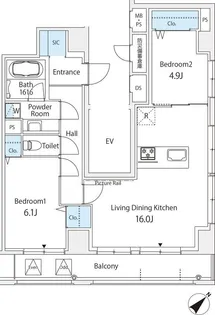 Oriental Yokoyamacho【10階】の間取り
