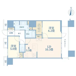 グランドミッドタワーズ大宮フォレストタワー【22階】の間取り