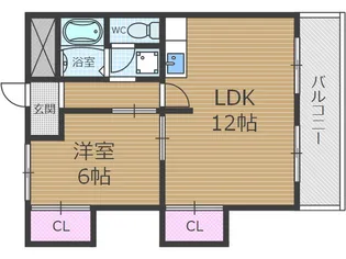 ステイションコーポ茨木【5階】の間取り