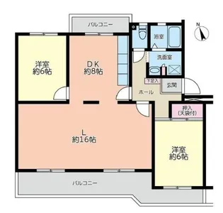 東建ニューハイツ海老名【4階】の間取り