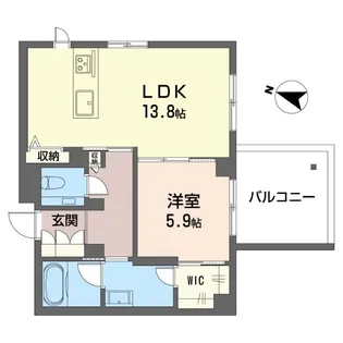 シャーメゾンステージ横濱白楽【2階】の間取り
