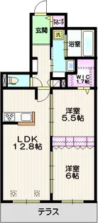 ルーチェ スギヤマ【1階】の間取り